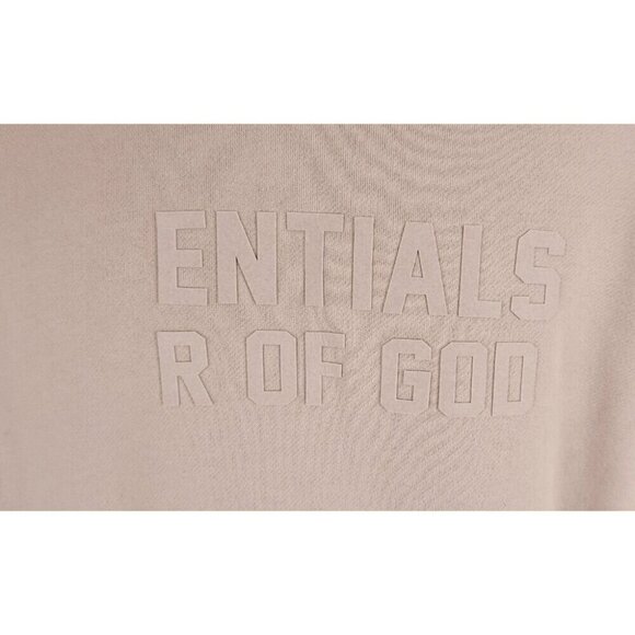 Fear Of God Essentials Cotton-Blend Hoodie Size M Mens Beige AS-IS - Picture 3 of 12
